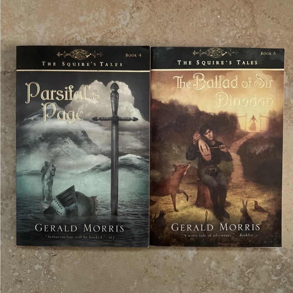 Lot Of 2 (The Squires Tales) The Ballad of Sir Dinadan/Parsifal’s Page Books 4/5